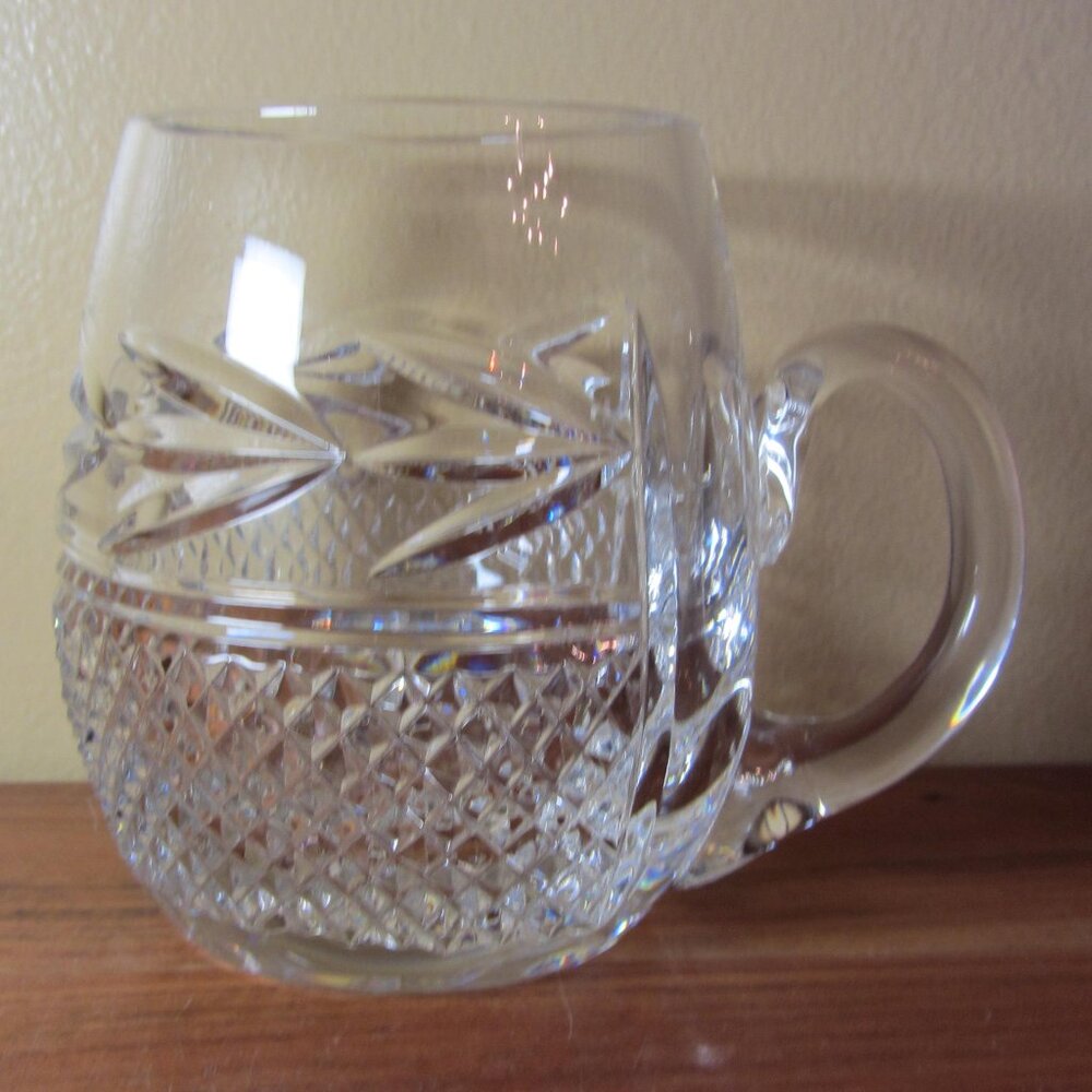 24 oz Galway Crystal Christening Mug Beer Tankard or Leah Patte (W4875)